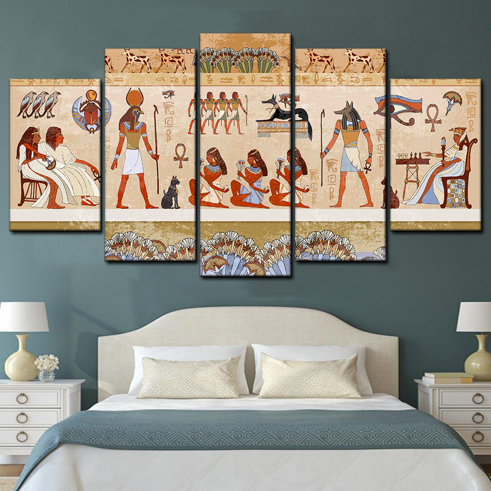 Ancient Egyptian Canvas Ancient Egypt 5 Piece Canvas Art Wall Decor - Canvas Prints Artwork