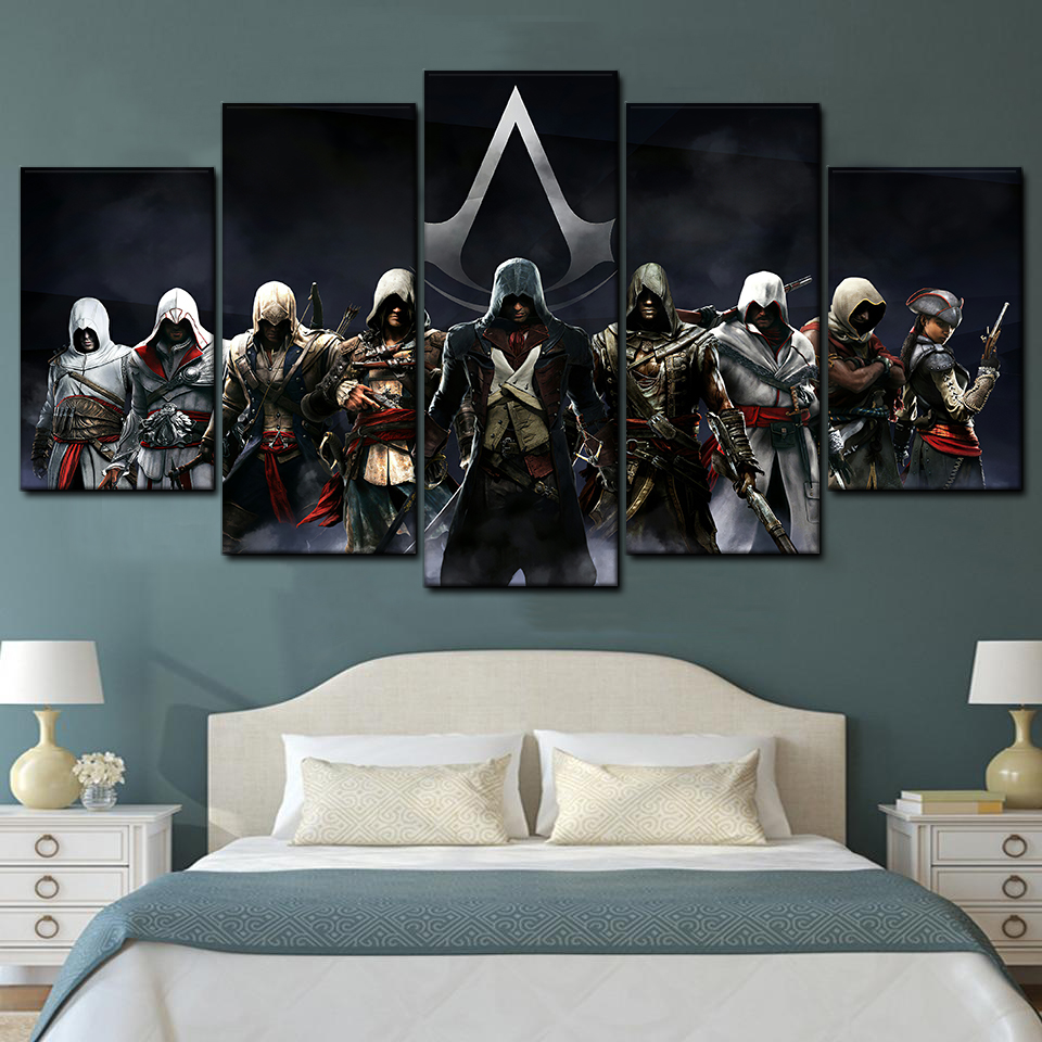 Assassins Creed 5 Piece Canvas Art Wall Decor - Canvas Prints Artwork