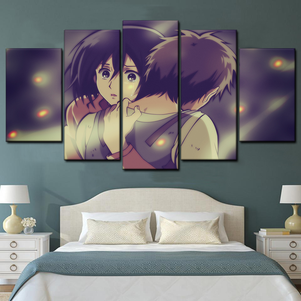 Attack On Titan 127 5 Piece Canvas Art Wall Decor - Canvas Prints Artwork