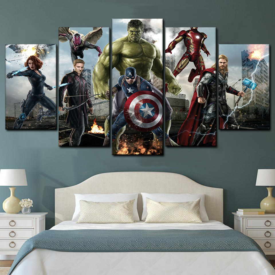 Avengers Age Of Ultron 5 Piece Canvas Art Wall Decor - Canvas Prints Artwork