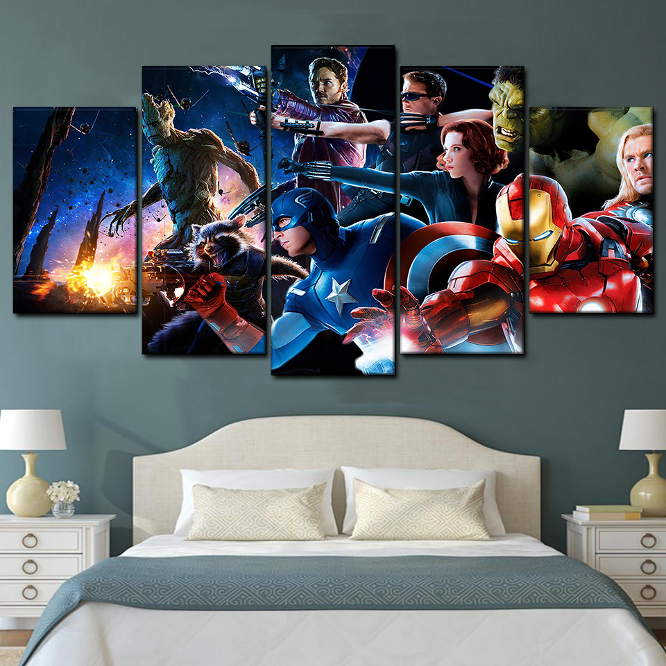Avengers Infinity War Movie 5 Piece Canvas Art Wall Decor - Canvas Prints Artwork
