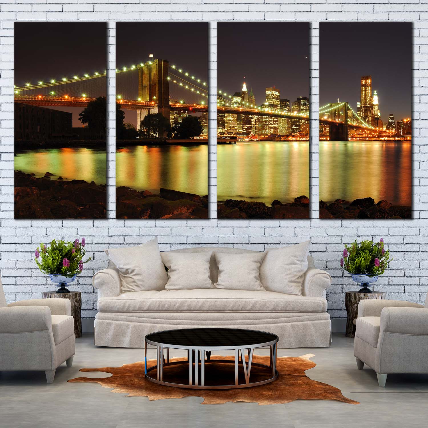New York Brooklyn Bridge Canvas Wall Art Picture Print Decoration 5 Sizes Choose 