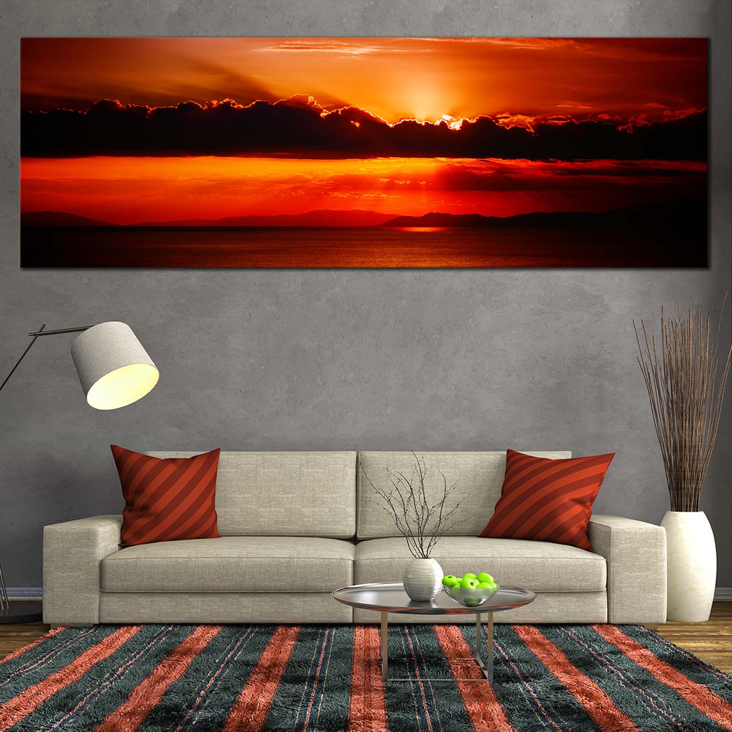 Orange Cloud Canvas Painting Abstract Canvas Picture Wall Art Wall Decor Posters 