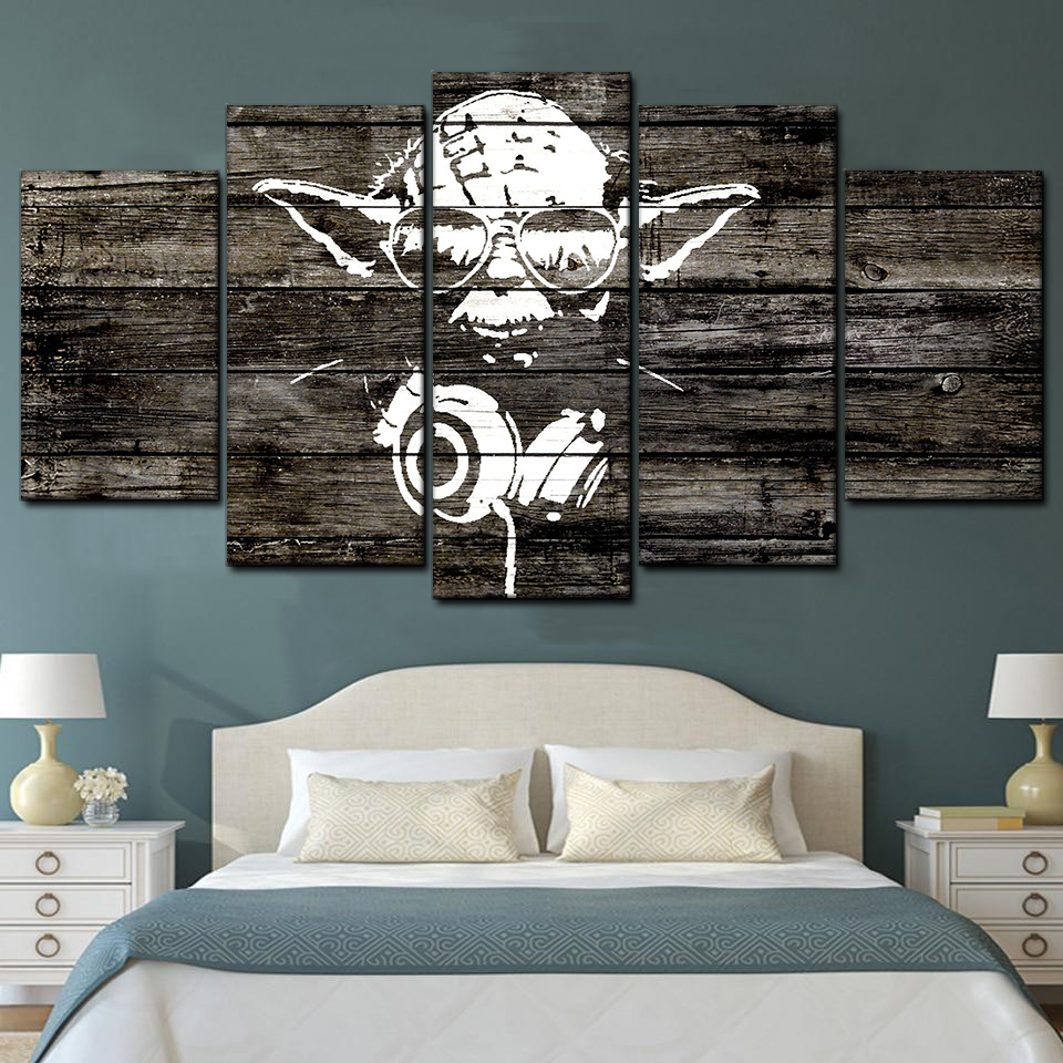 Dj Yoda Of Star Wars 5 Piece Canvas Art Wall Decor - Canvas Prints Artwork