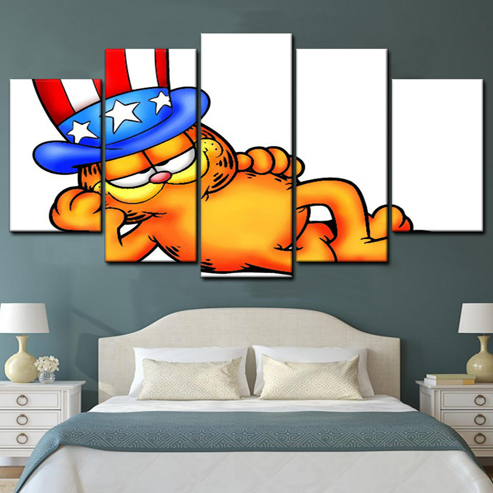 Garfield 12 5 Piece Canvas Art Wall Decor - Canvas Prints Artwork