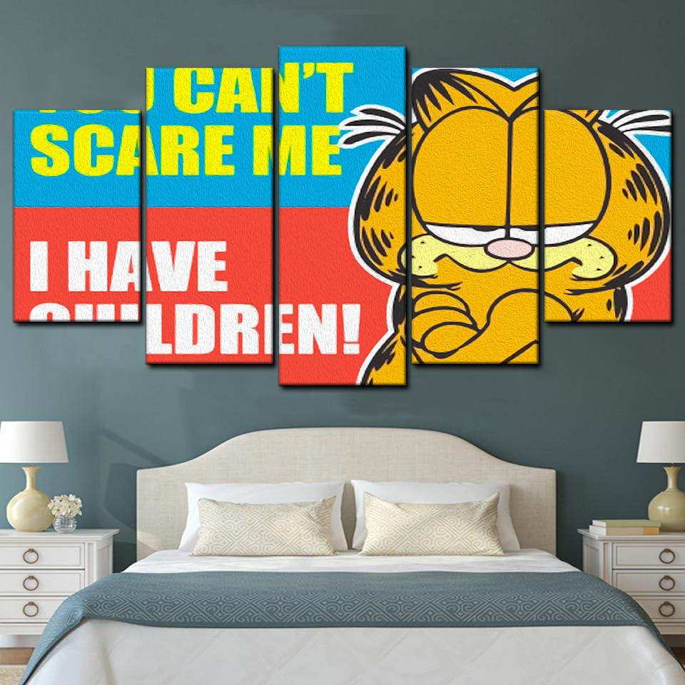 Garfield 15 5 Piece Canvas Art Wall Decor - Canvas Prints Artwork
