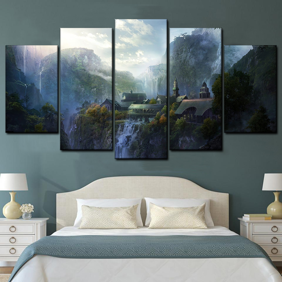 Lord Of The Rings Fantasy 5 Piece Canvas Art Wall Decor - Canvas Prints Artwork