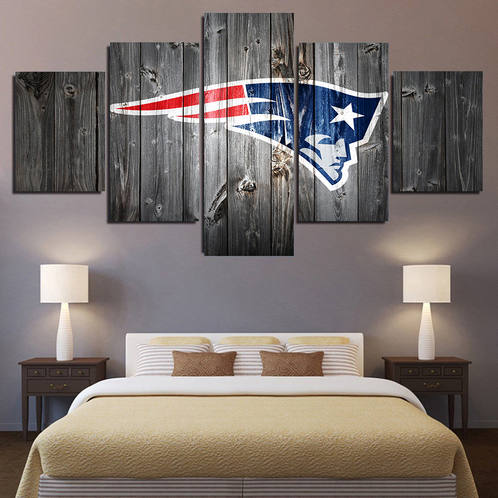 New England Patriots 5 Piece Canvas Art Wall Decor - Canvas Prints Artwork