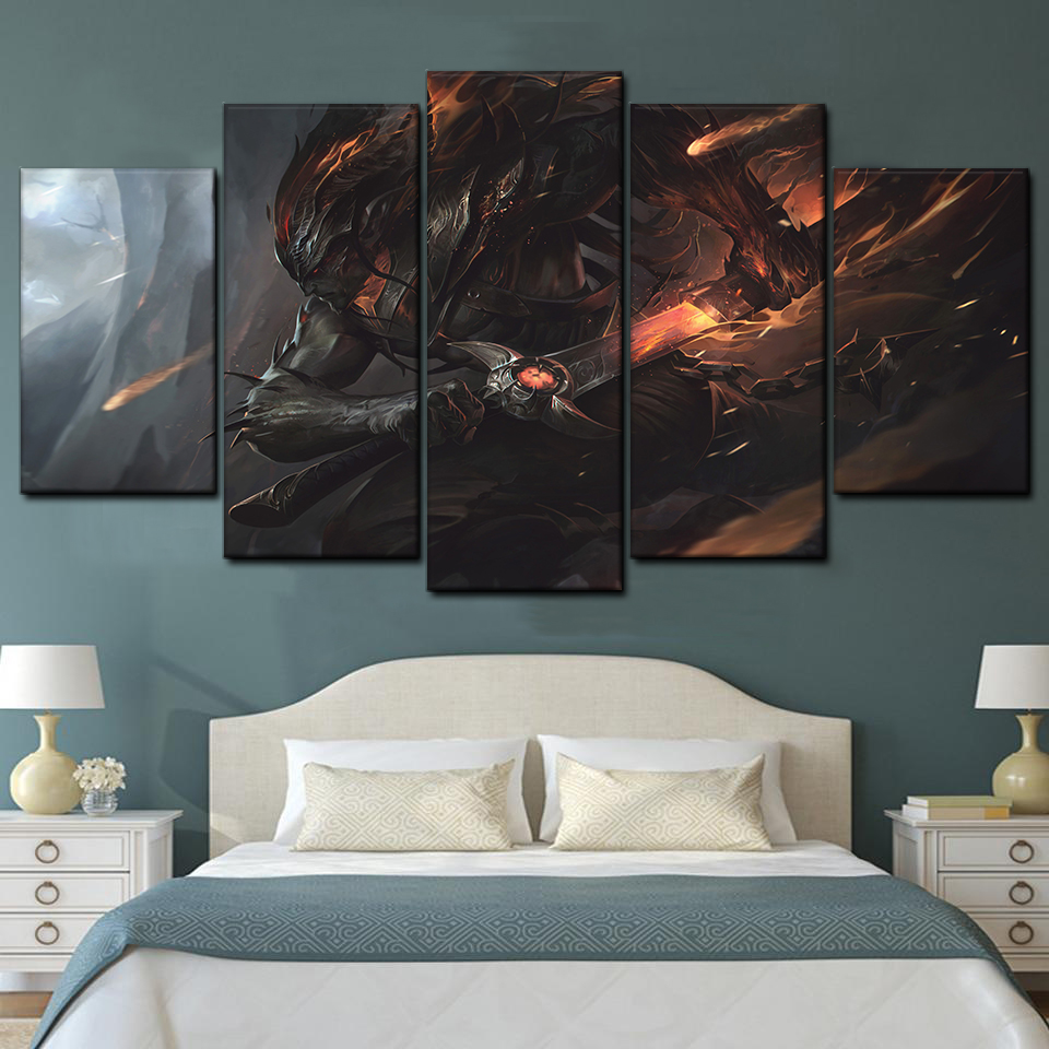 Nightbringer Yasuo Lol 5 Piece Canvas Art Wall Decor - Canvas Prints Artwork