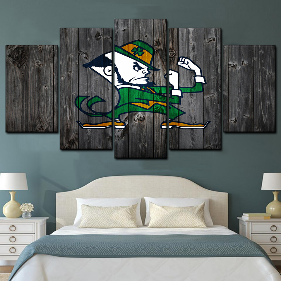 Notre Dame Fighting Irish 5 Piece Canvas Art Wall Decor - Canvas Prints Artwork