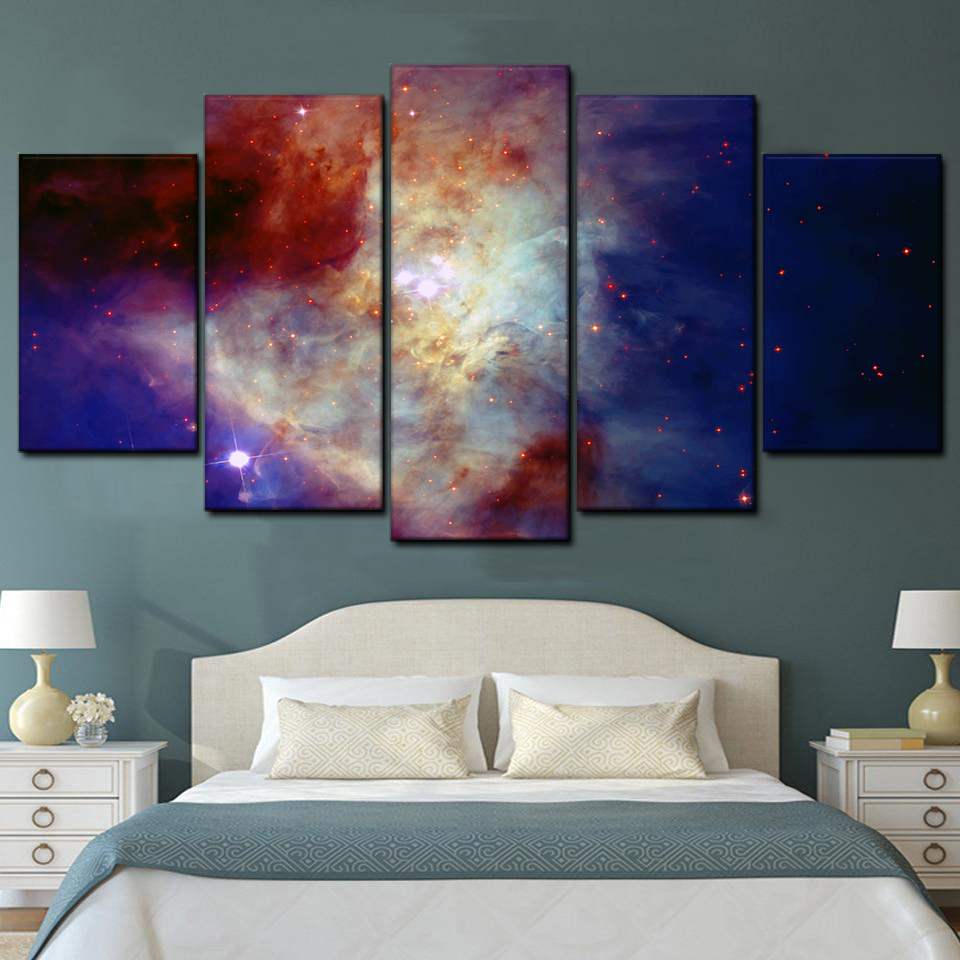 Orion Nebula 5 5 Piece Canvas Art Wall Decor - Canvas Prints Artwork