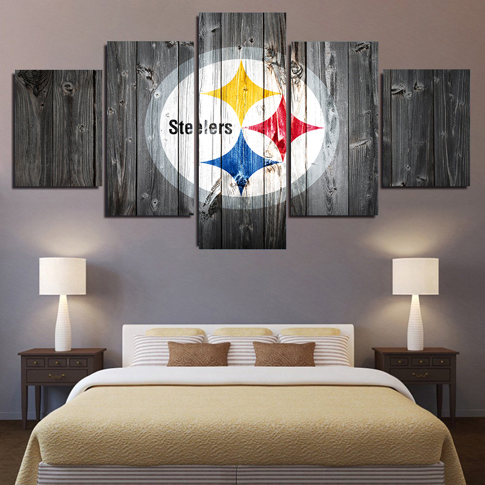 Pittsburgh Steelers 5 Piece Canvas Art Wall Decor - Canvas Prints Artwork