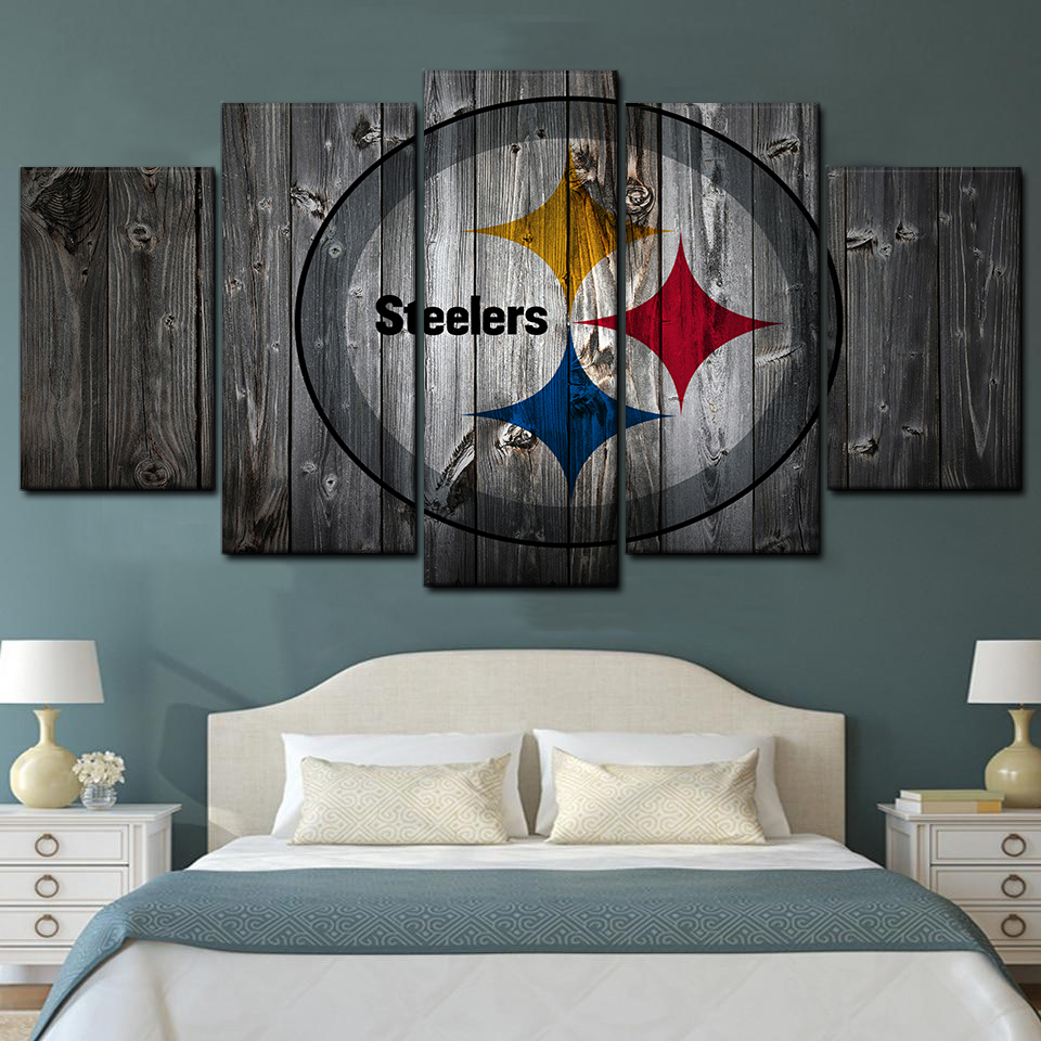 Pittsburgh Steelers 5 Piece Canvas Art Wall Decor - Canvas Prints Artwork