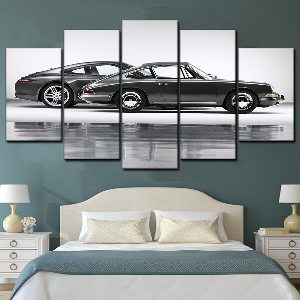 Porsche 911 Car 5 Piece Canvas Art Wall Decor - Canvas Prints Artwork