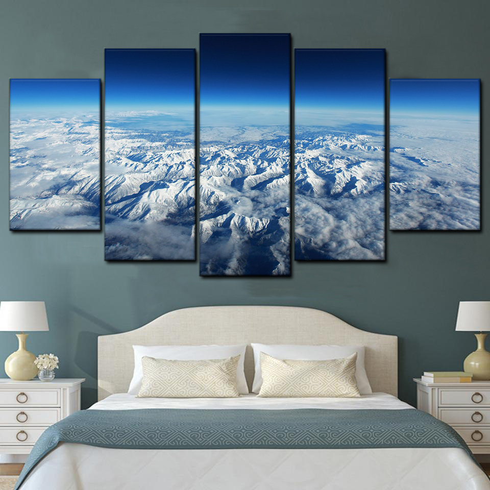 Pyrenees Mountain Range 5 Piece Canvas Art Wall Decor - Canvas Prints Artwork