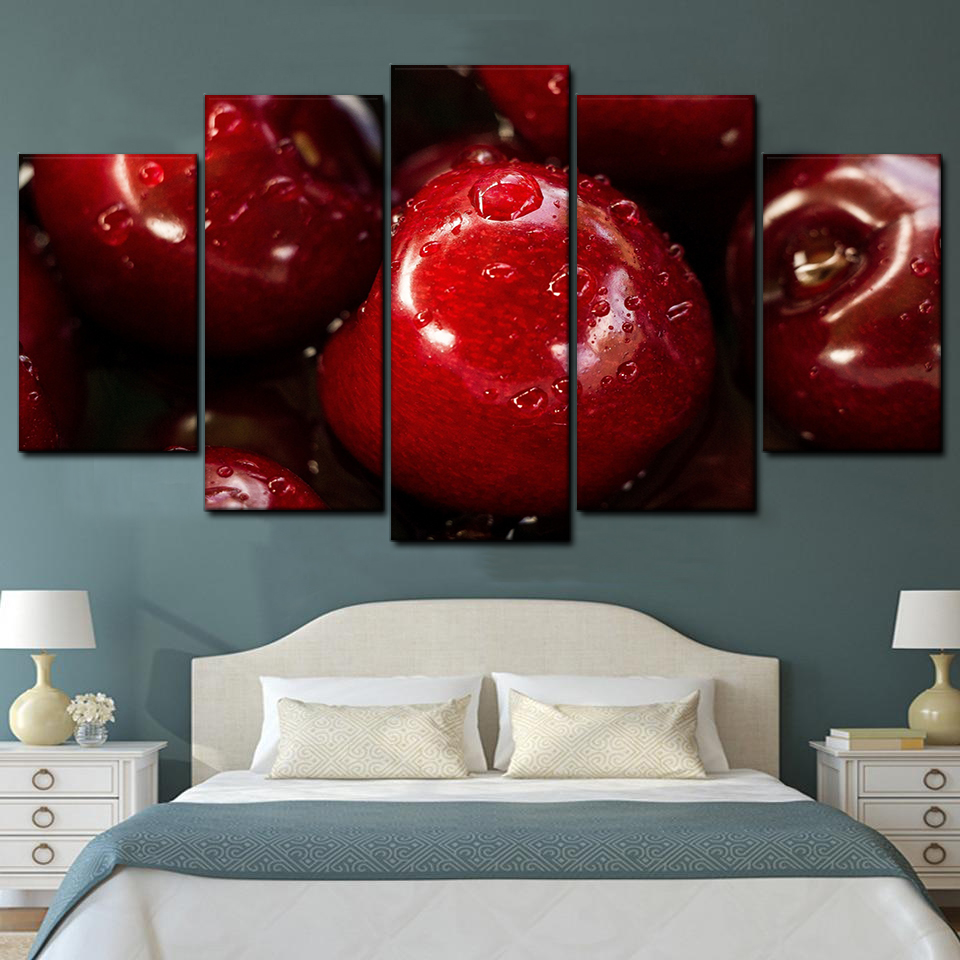 Red Apples 5 5 Piece Canvas Art Wall Decor - Canvas Prints Artwork