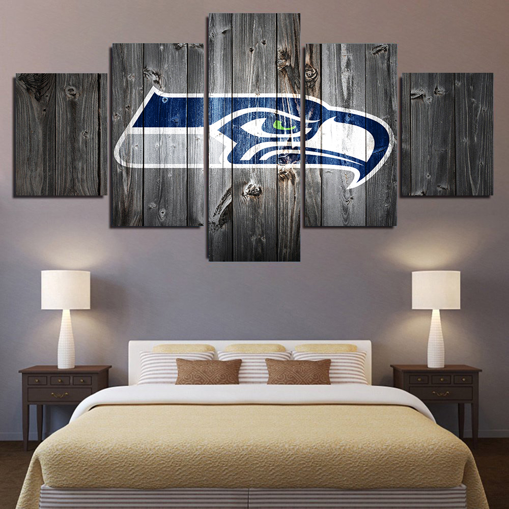 Seattle Seahawks 5 Piece Canvas Art Wall Decor - Canvas Prints Artwork
