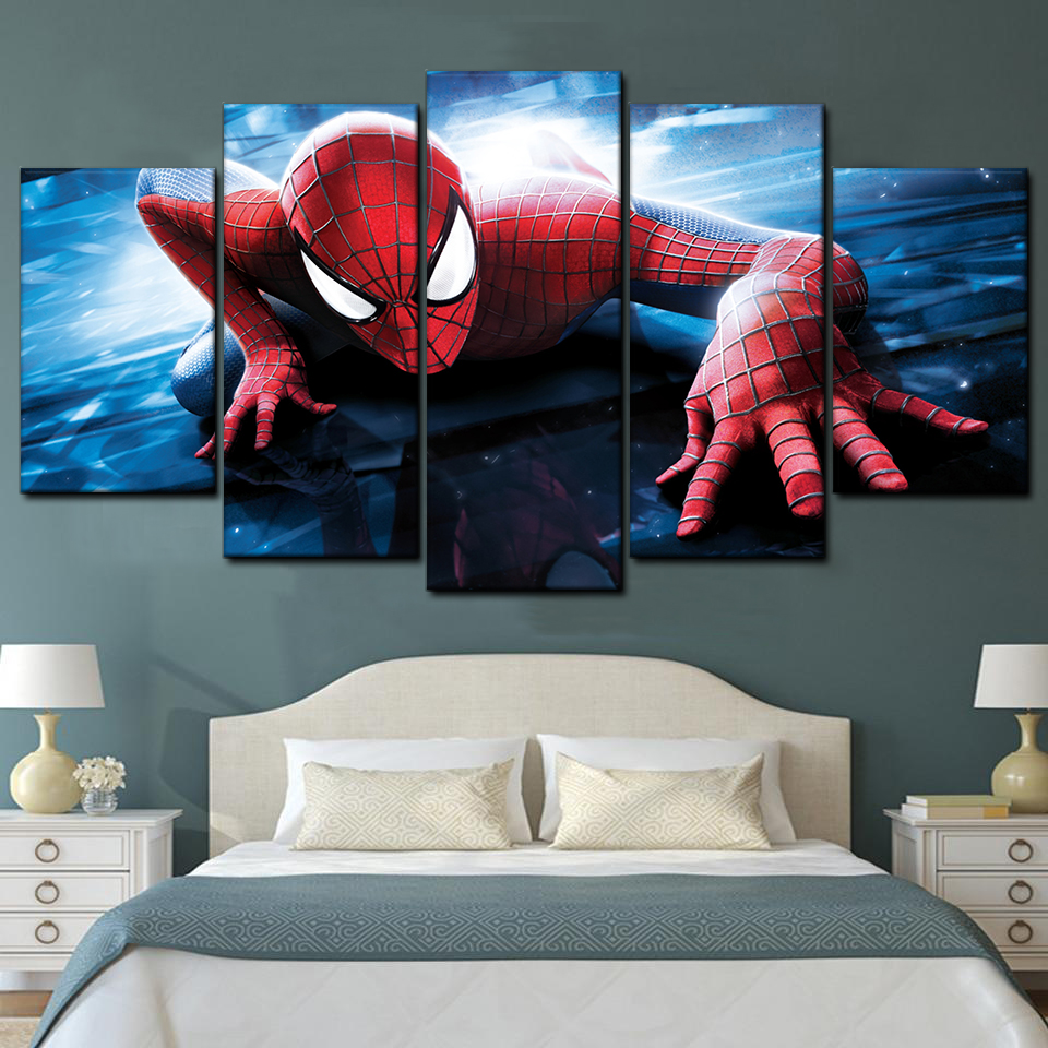 Spiderman 1 5 Piece Canvas Art Wall Decor - Canvas Prints Artwork