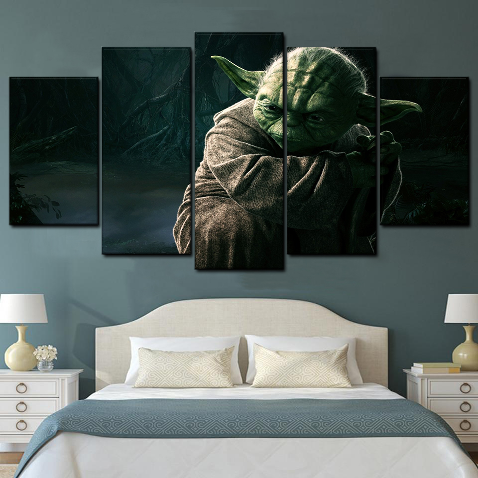 Star Wars Quotes Yoda 5 Piece Canvas Art Wall Decor – Canvas