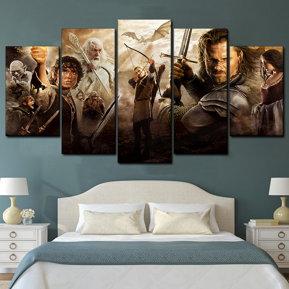 The Lord Of The Rings 01 5 Piece Canvas Art Wall Decor – Canvas Prints ...