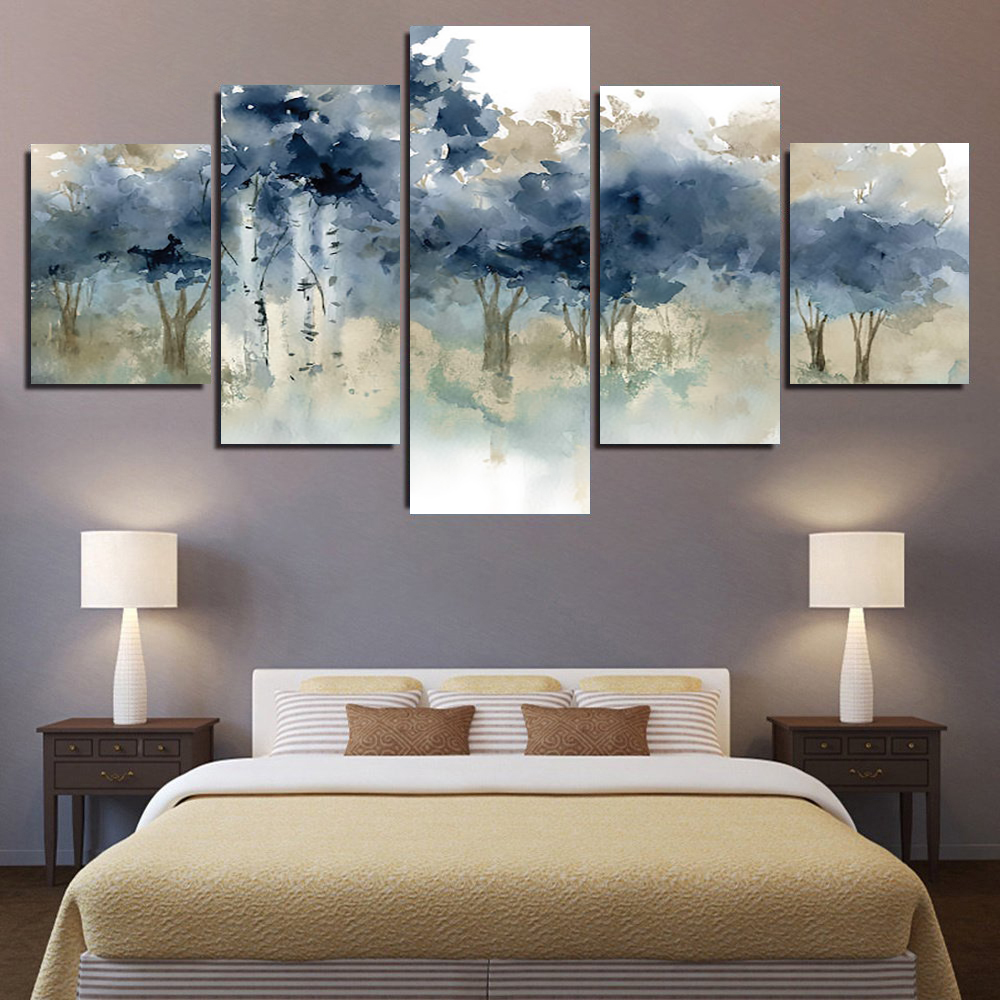 Waters Edge I 5 Piece Canvas Art Wall Decor Canvas Prints Artwork