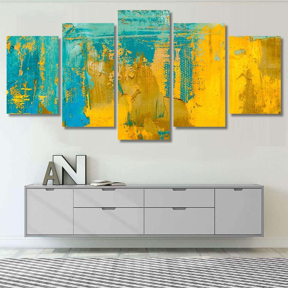 Abstract Art Background - Abstract 5 Piece Canvas Art Wall Decor