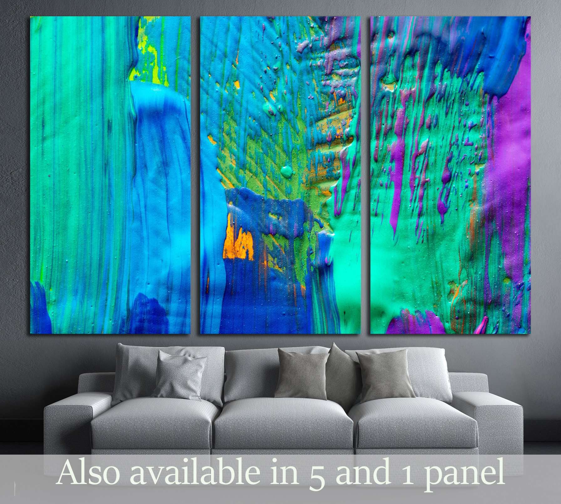 Abstract art background. Hand painted background. SELF MADE Canvas Art Wall Decor 3 Piece Canvas Prints Artwork