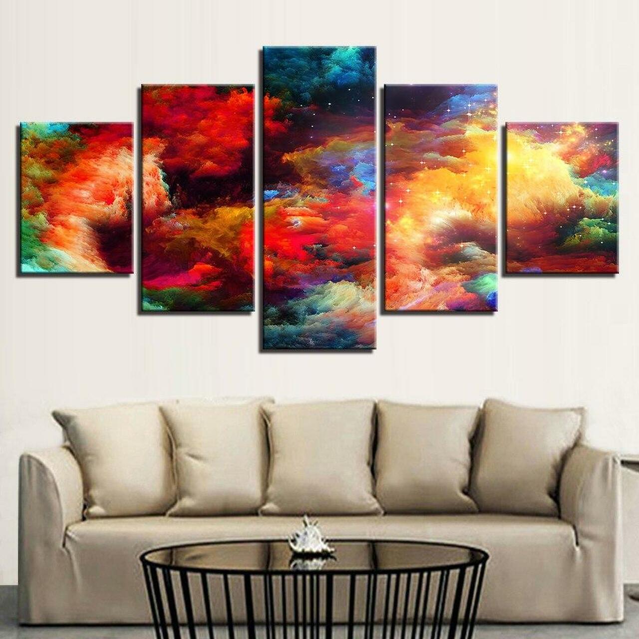 Abstract Colors 5 Piece Canvas Art Wall Decor