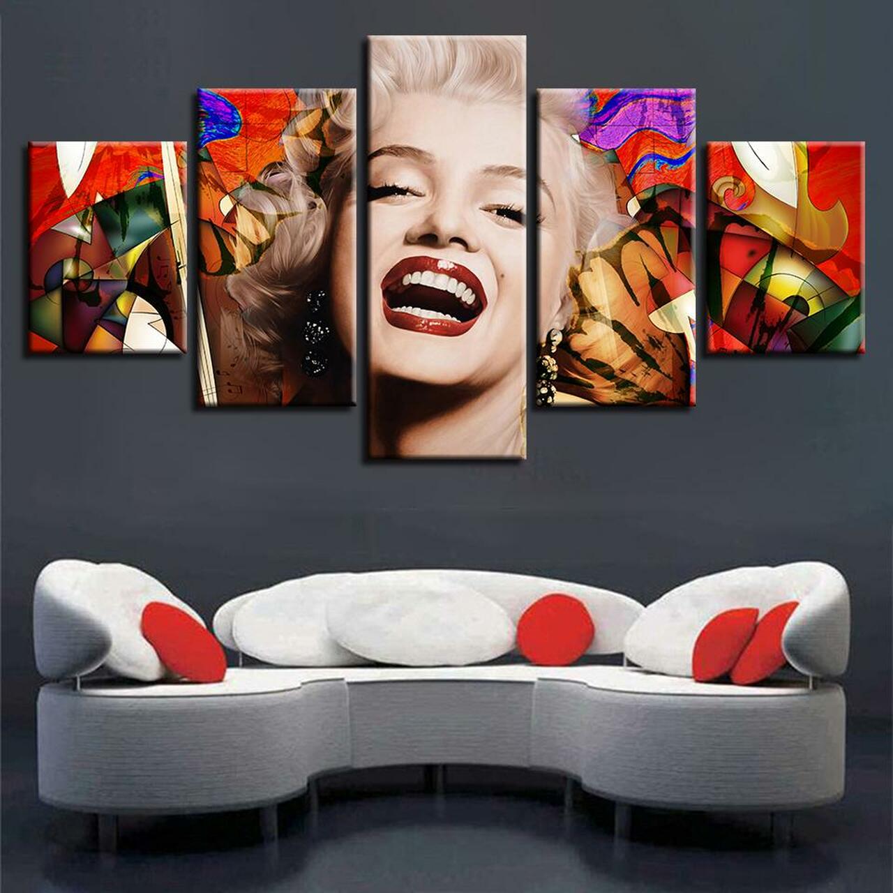 Addicted to Marilyn 5 Piece Canvas Art Wall Decor