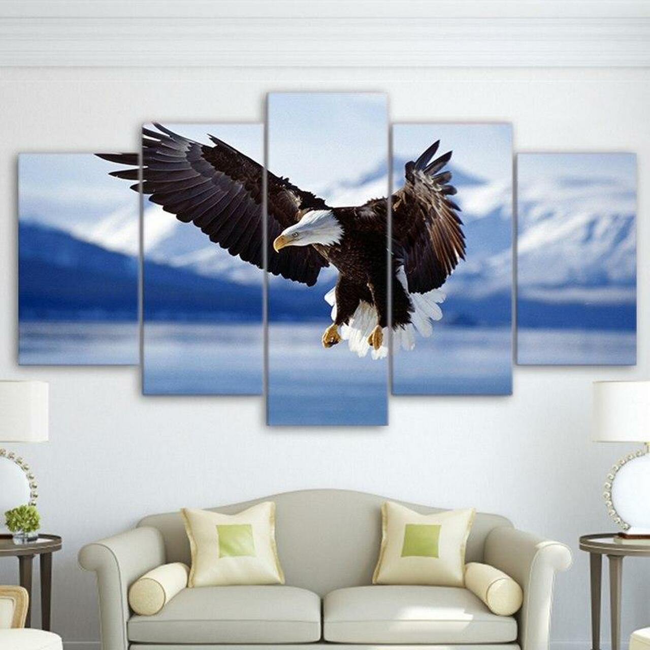 Bald Eagle 5 Piece Canvas Art Wall Decor