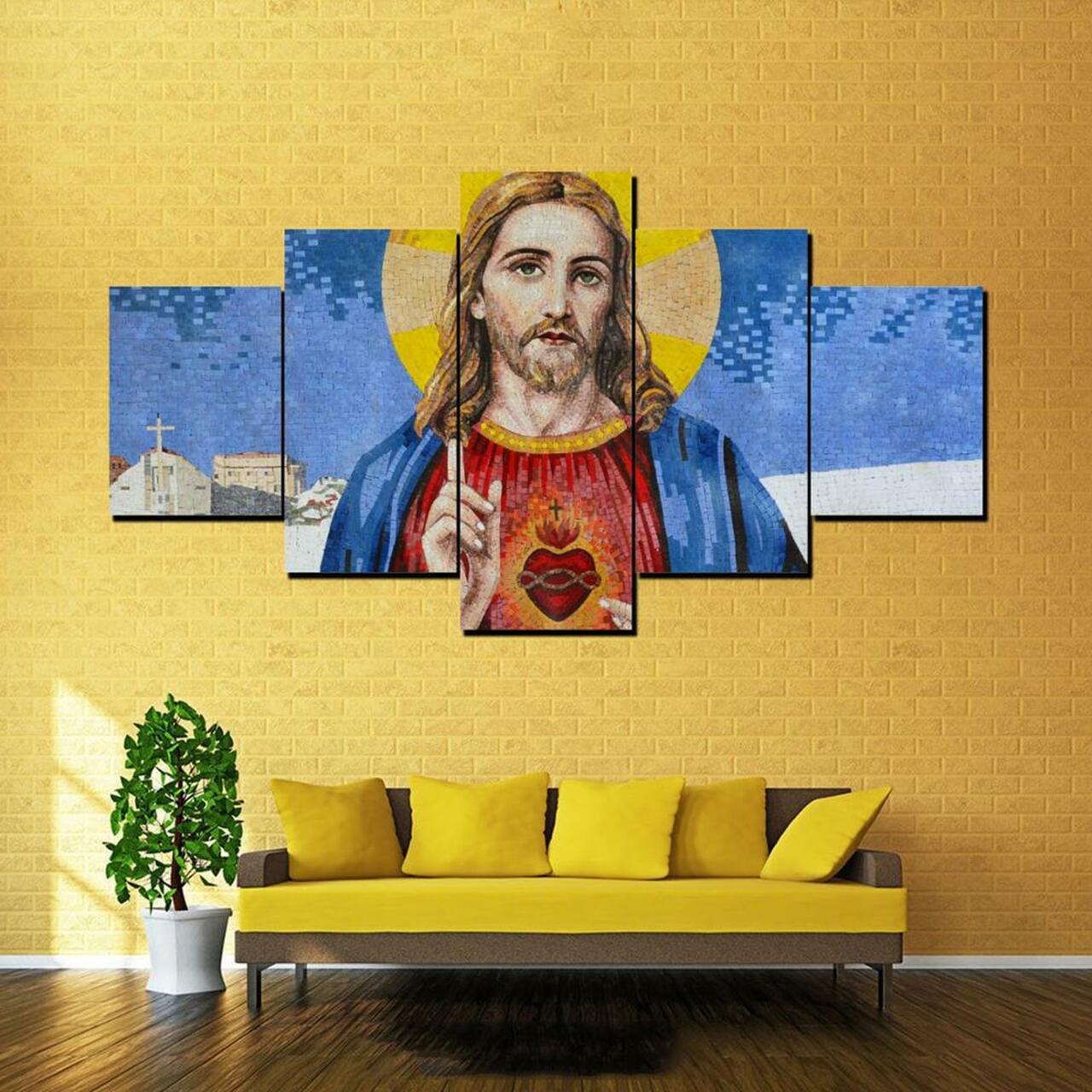 Blessings Of Jesus Christ 5 Piece Canvas Art Wall Decor