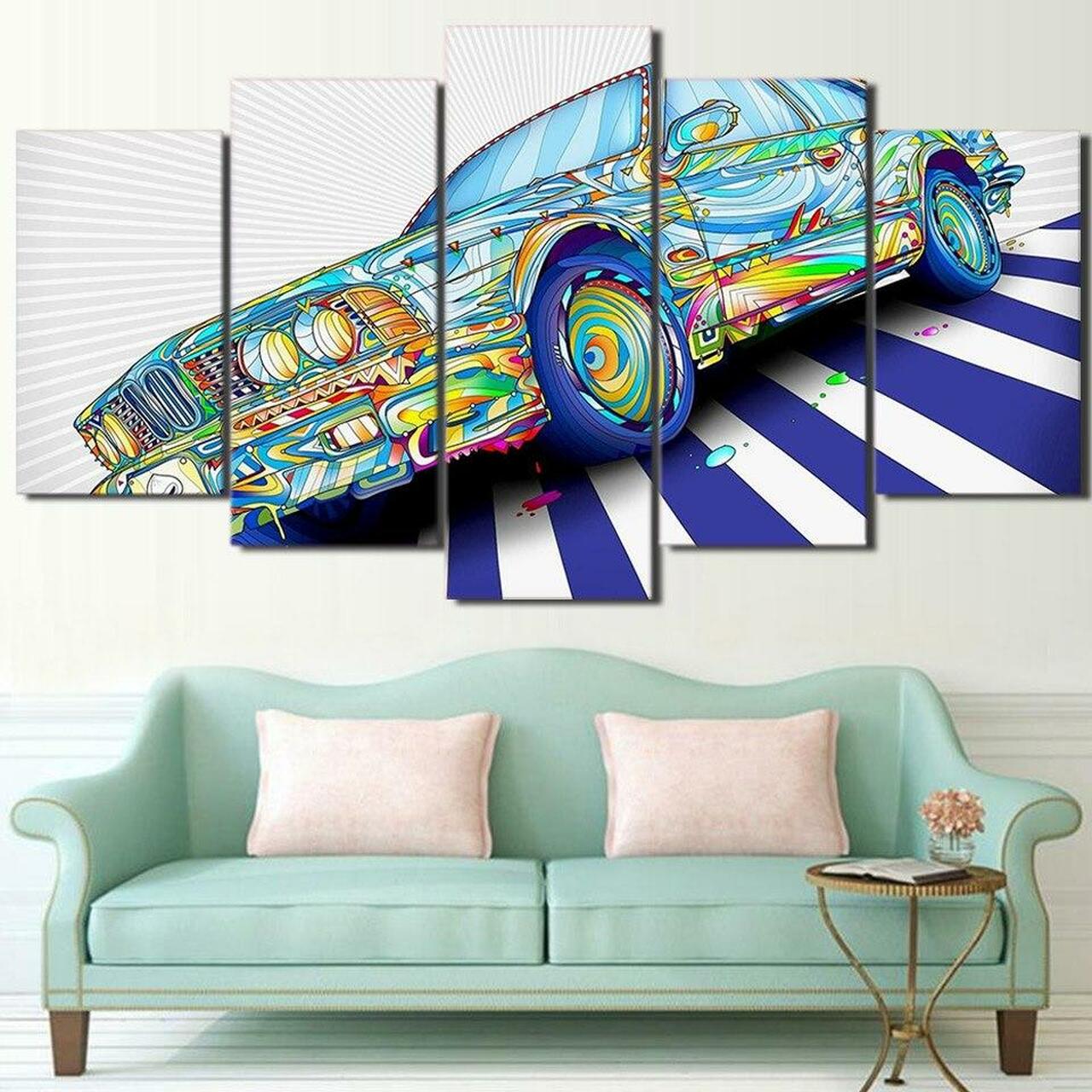 Dream Car 5 Piece Canvas Art Wall Decor