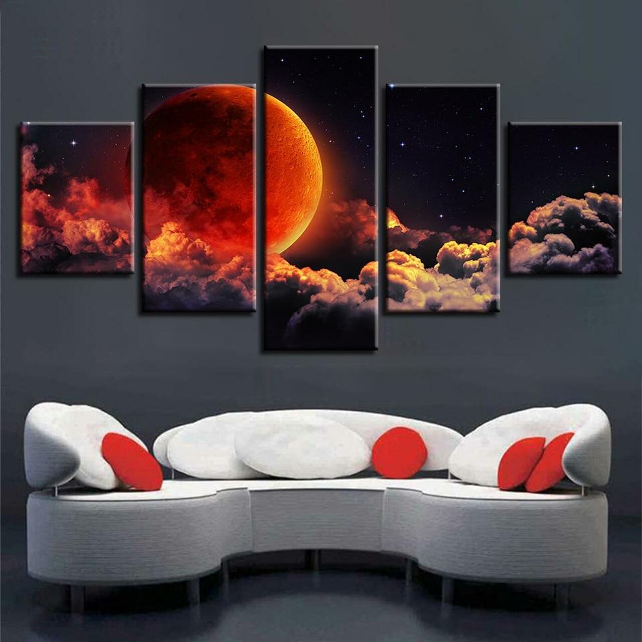 Eclipse 5 Piece Canvas Art Wall Decor