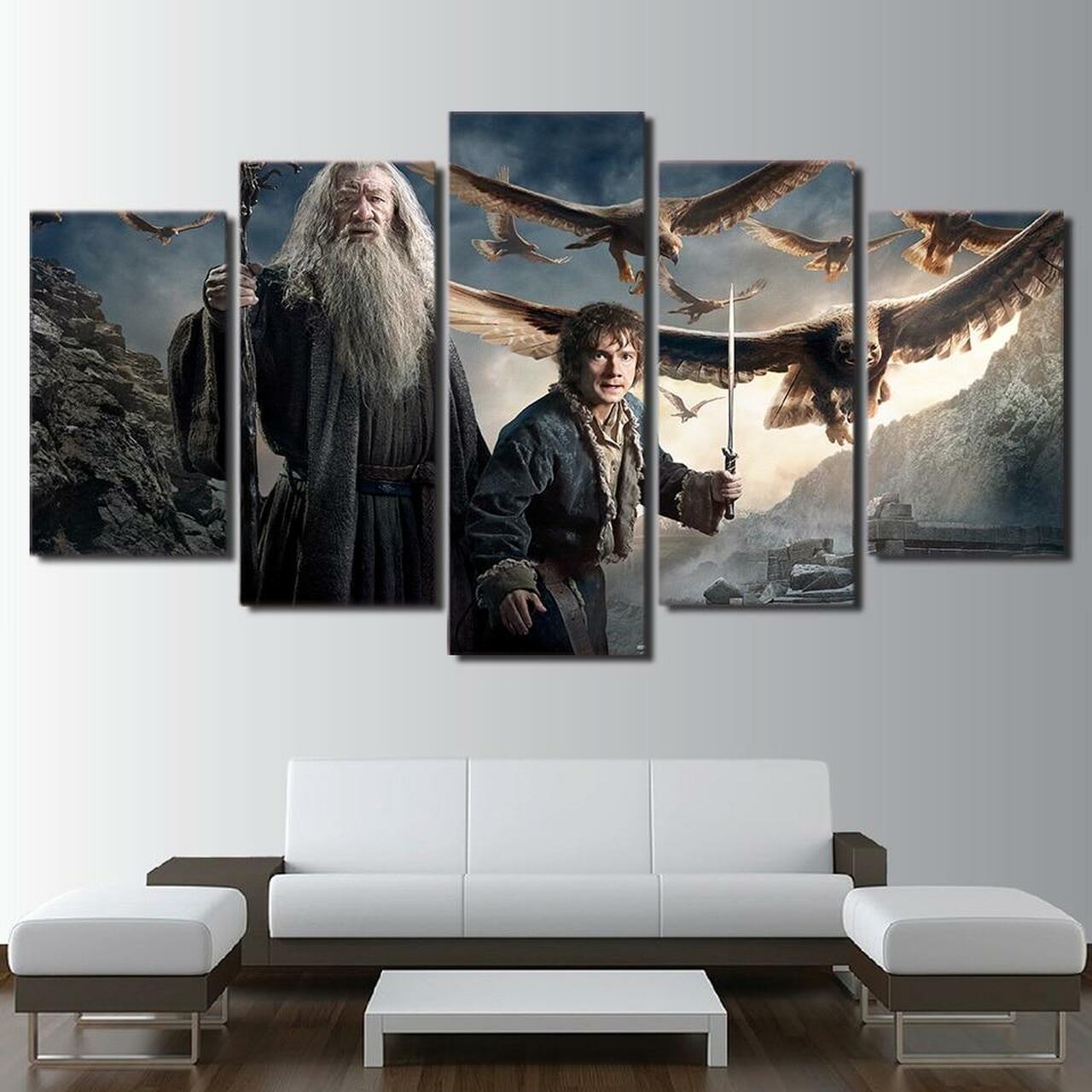 Hobbit Lord Of The Rings 5 Piece Canvas Art Wall Decor – CA Go Canvas