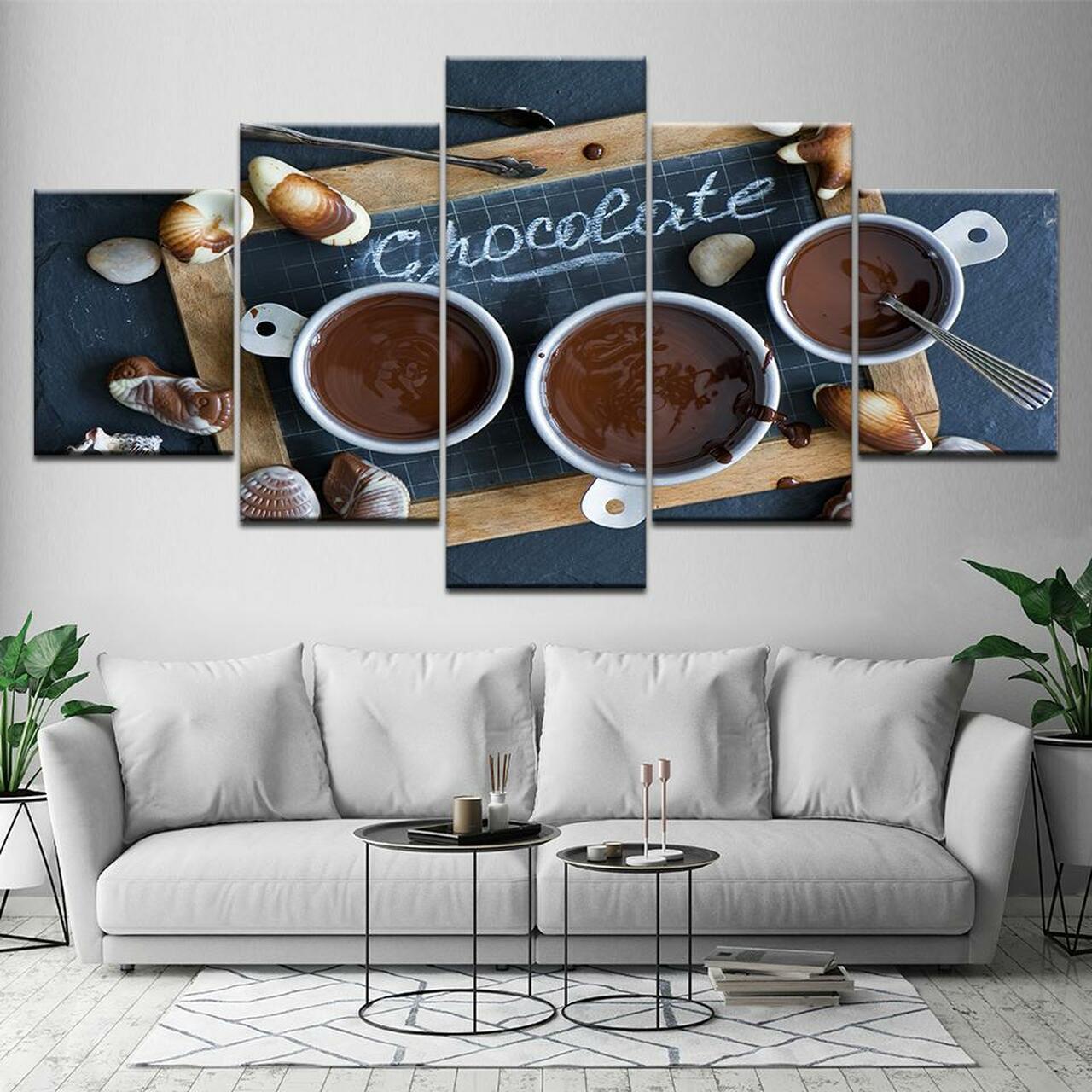 Hot Chocolate 5 Piece Canvas Art Wall Decor