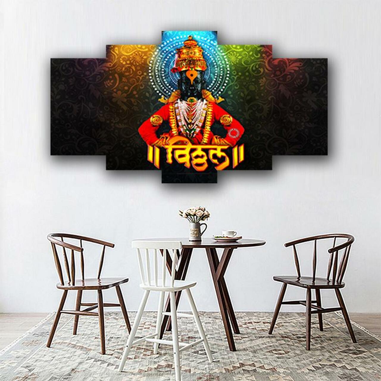 Lord Vithoba Or Lord Vitthal 5 Piece Canvas Art Wall Decor – CA Go ...