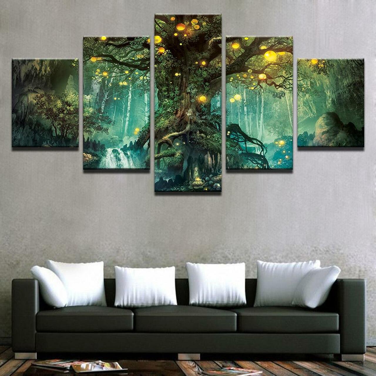 MAGICAL TREE 5 Piece Canvas Art Wall Decor