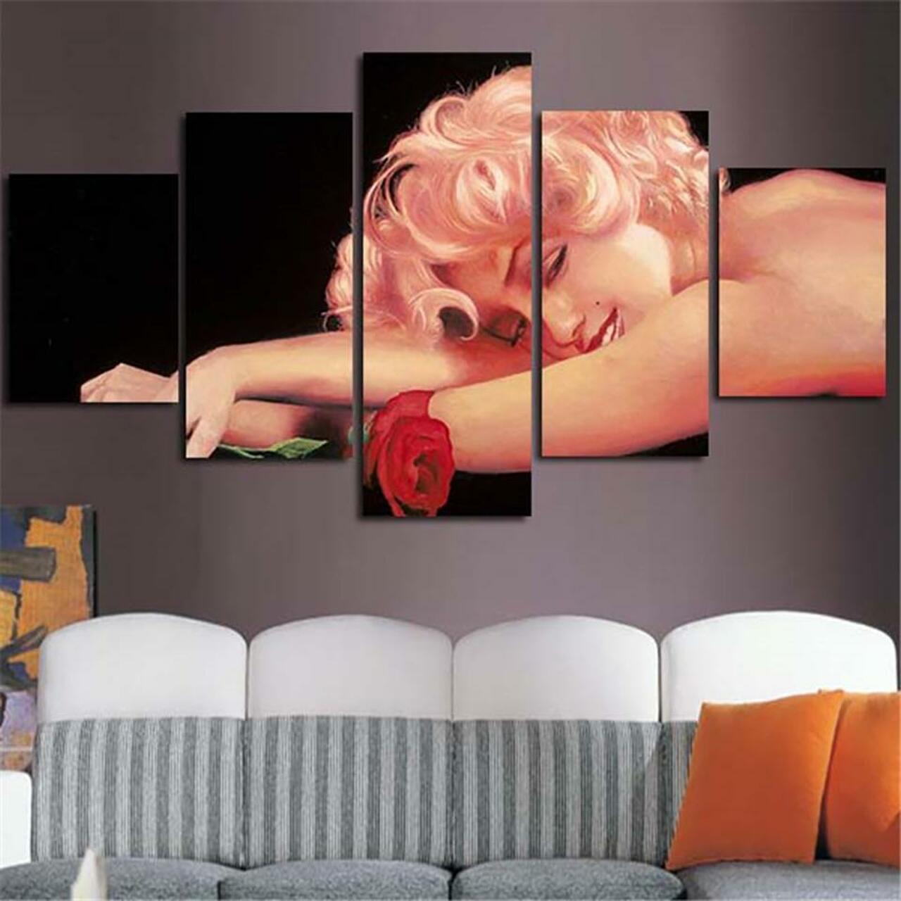 Marilyn Rose 5 Piece Canvas Art Wall Decor