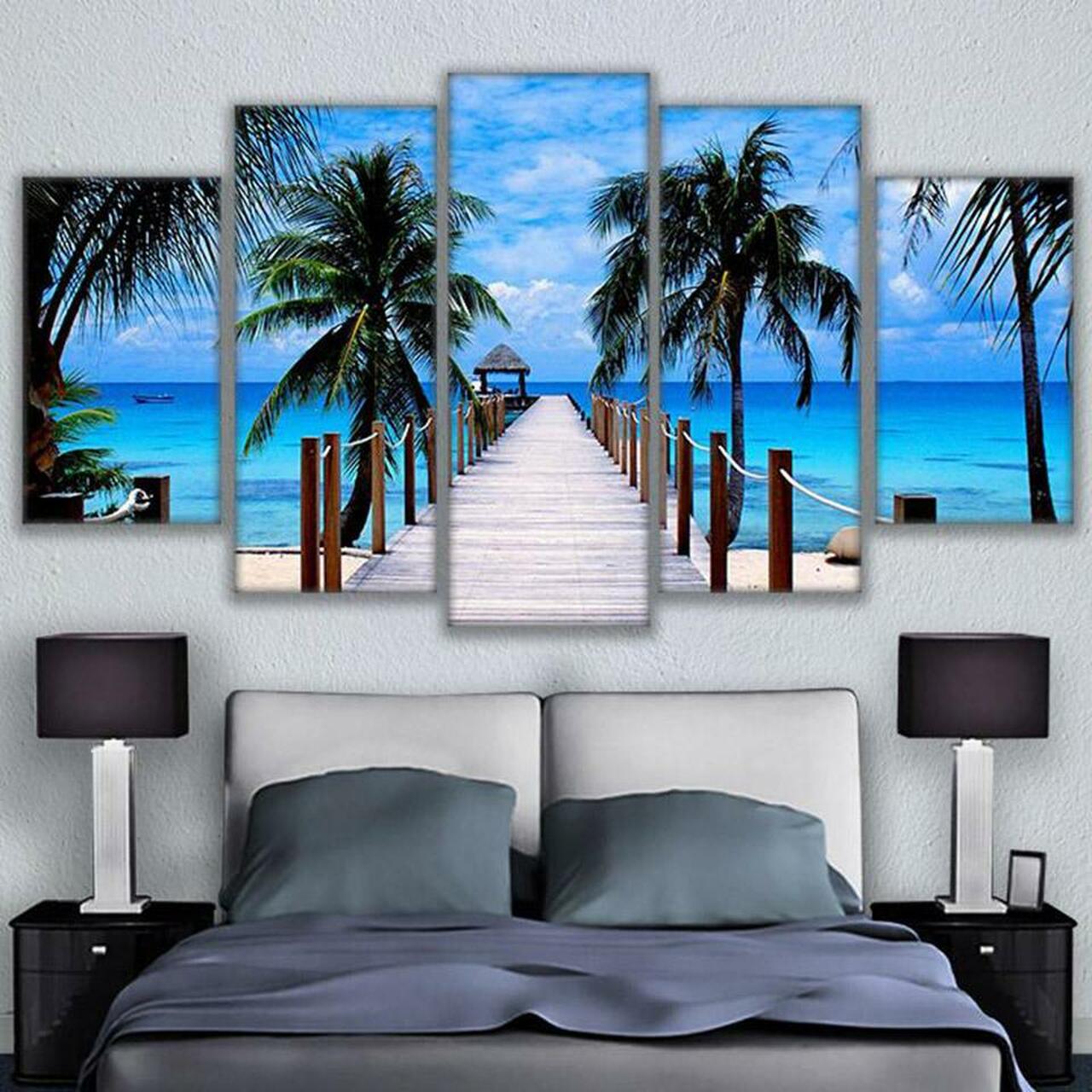 Pathway To Paradise 5 Piece Canvas Art Wall Decor