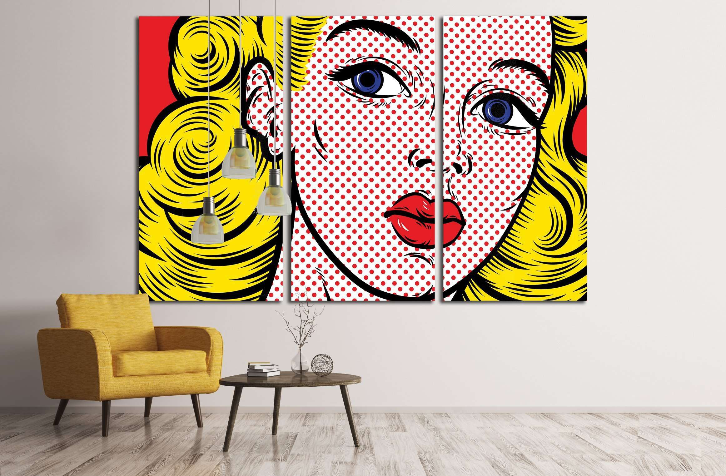 Face Of A Beautiful Woman In A Pop Art Style Solid-Faced, 43% OFF