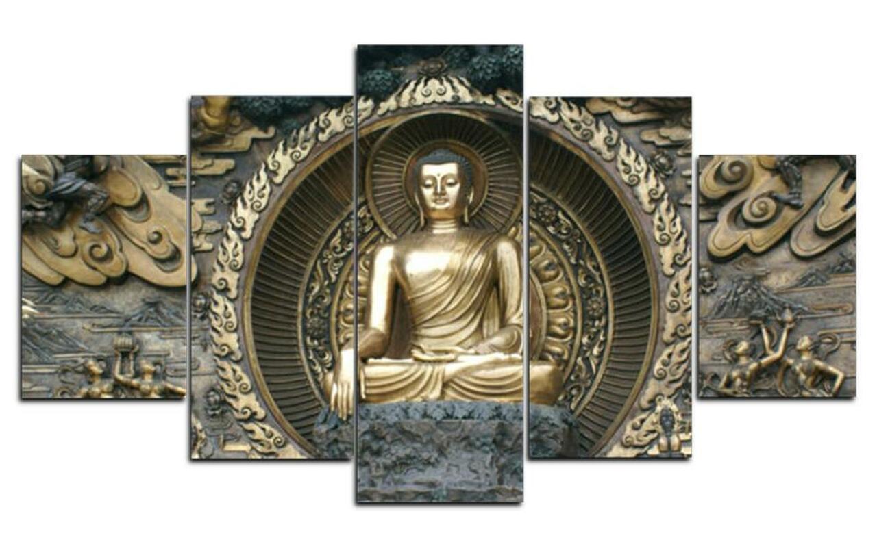 The Buddha 5 Piece Canvas Art Wall Decor