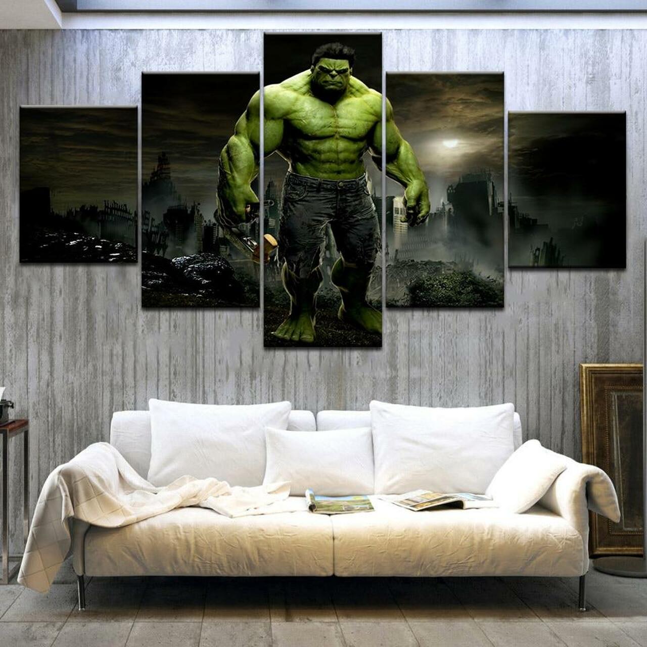 The Incredible Hulk 5 Piece Canvas Art Wall Decor