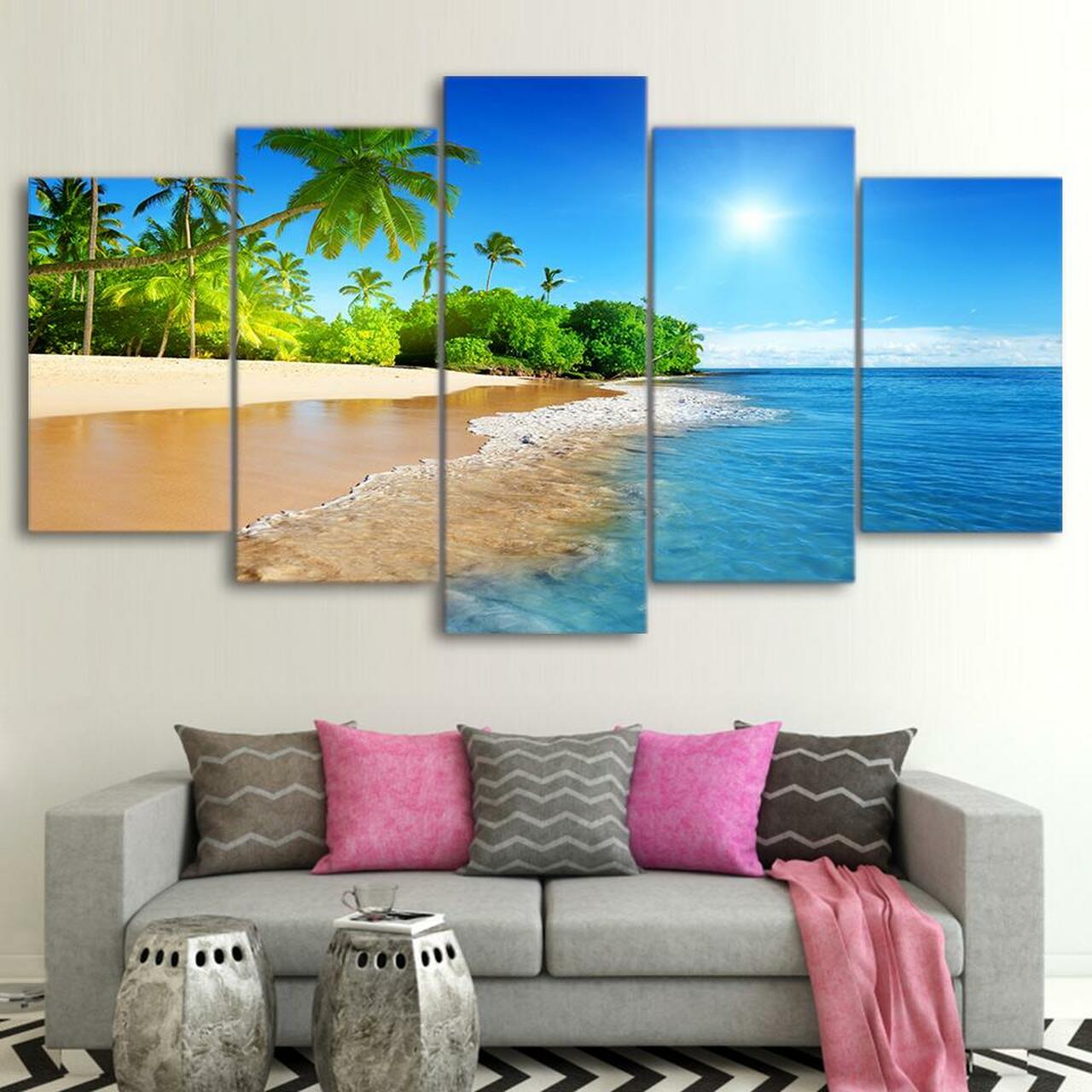 Tropical Sunshine 5 Piece Canvas Art Wall Decor