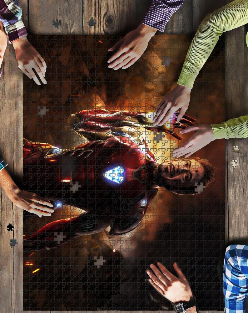 Endgame Iron Man Mock Jigsaw Puzzle CA Go Canvas