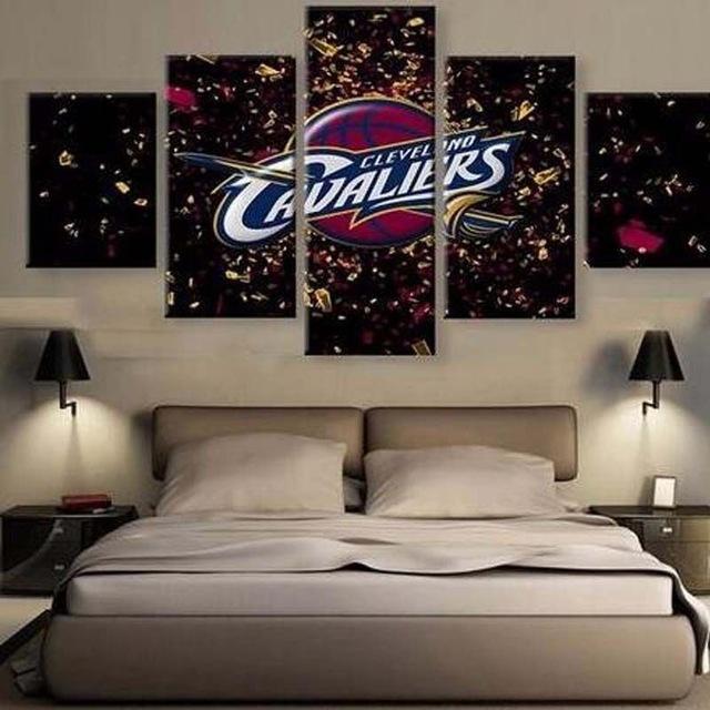 Cleveland Cavaliers 2 – Sport 5 Panel Canvas Art Wall Decor