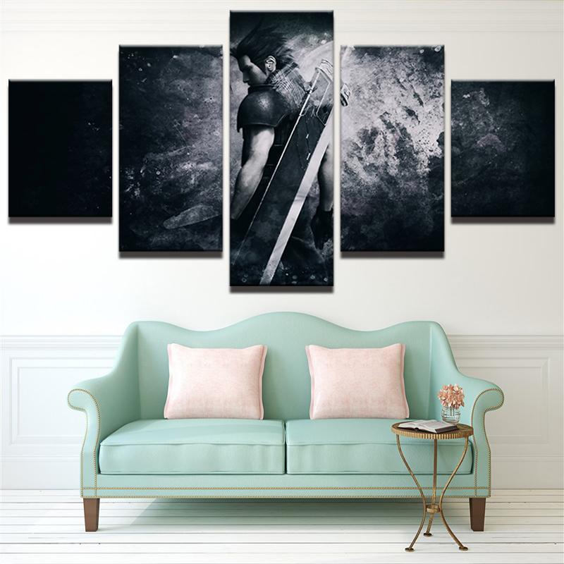 Final Fantasy – Catoon 5 Panel Canvas Art Wall Decor