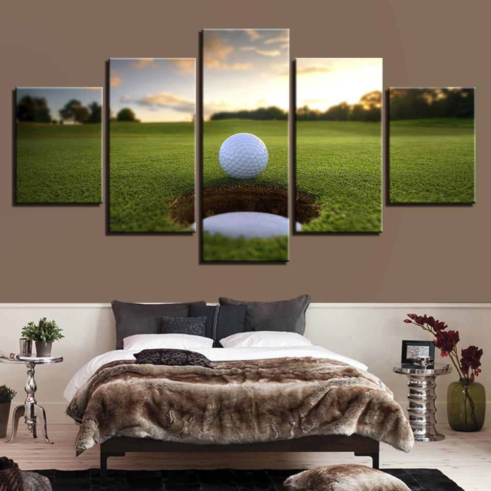 Golf Gimme Putt Sport – 5 Panel Canvas Art Wall Decor