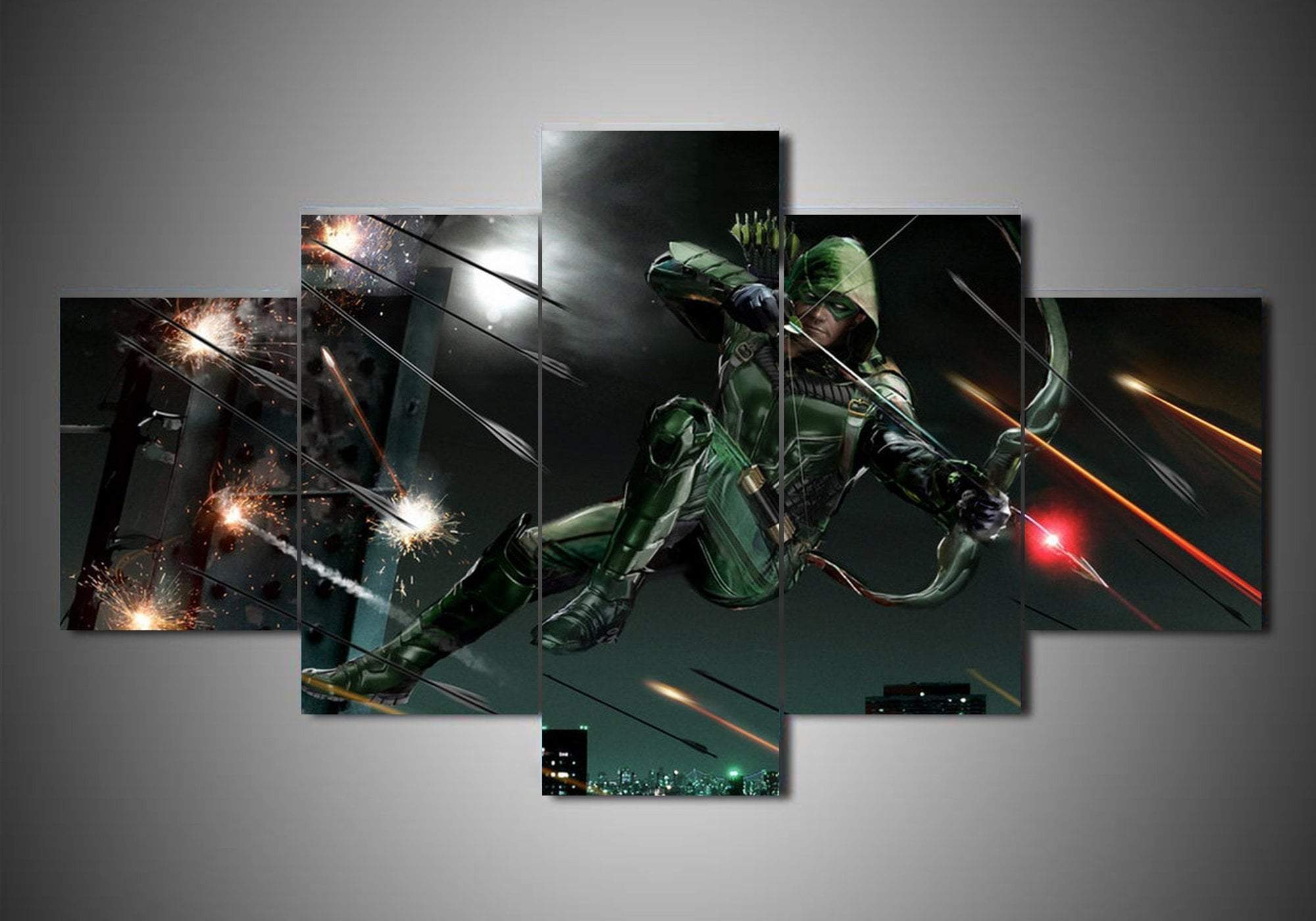 Green Arrow 1 DC – 5 Panel Canvas Art Wall Decor