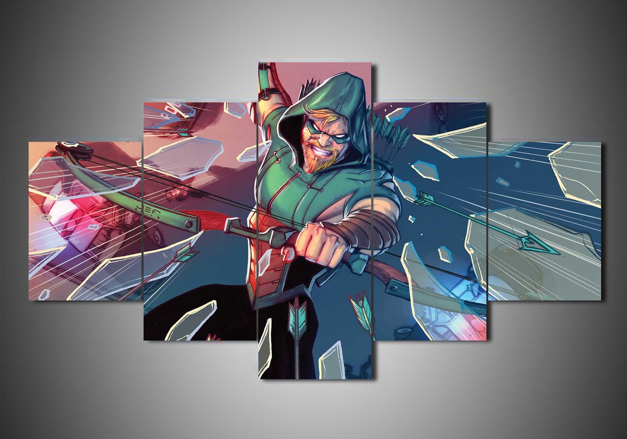 Green Arrow 3 – Dc 5 Panel Canvas Art Wall Decor