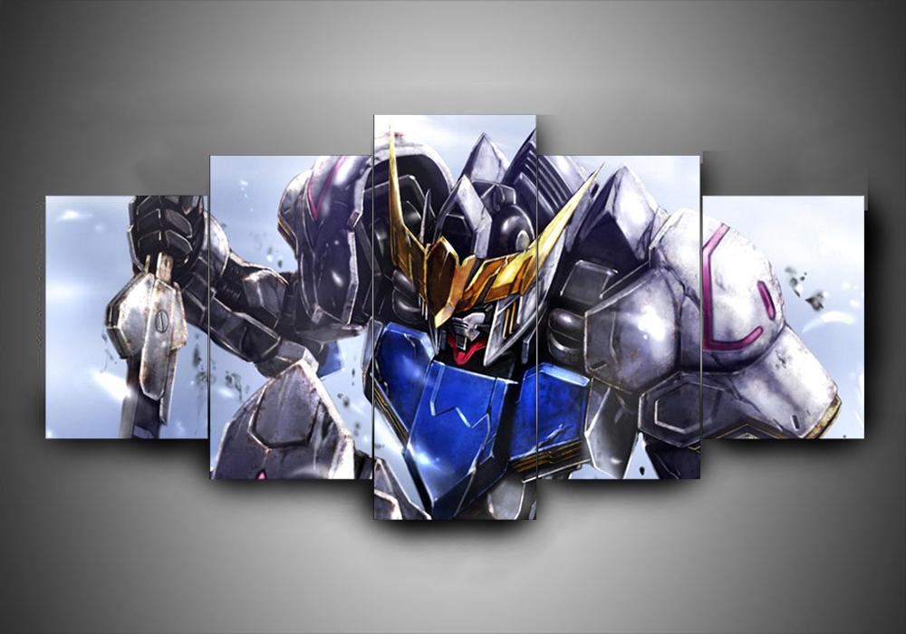 Gundam Build Fighters – Movie 5 Panel Canvas Art Wall Decor